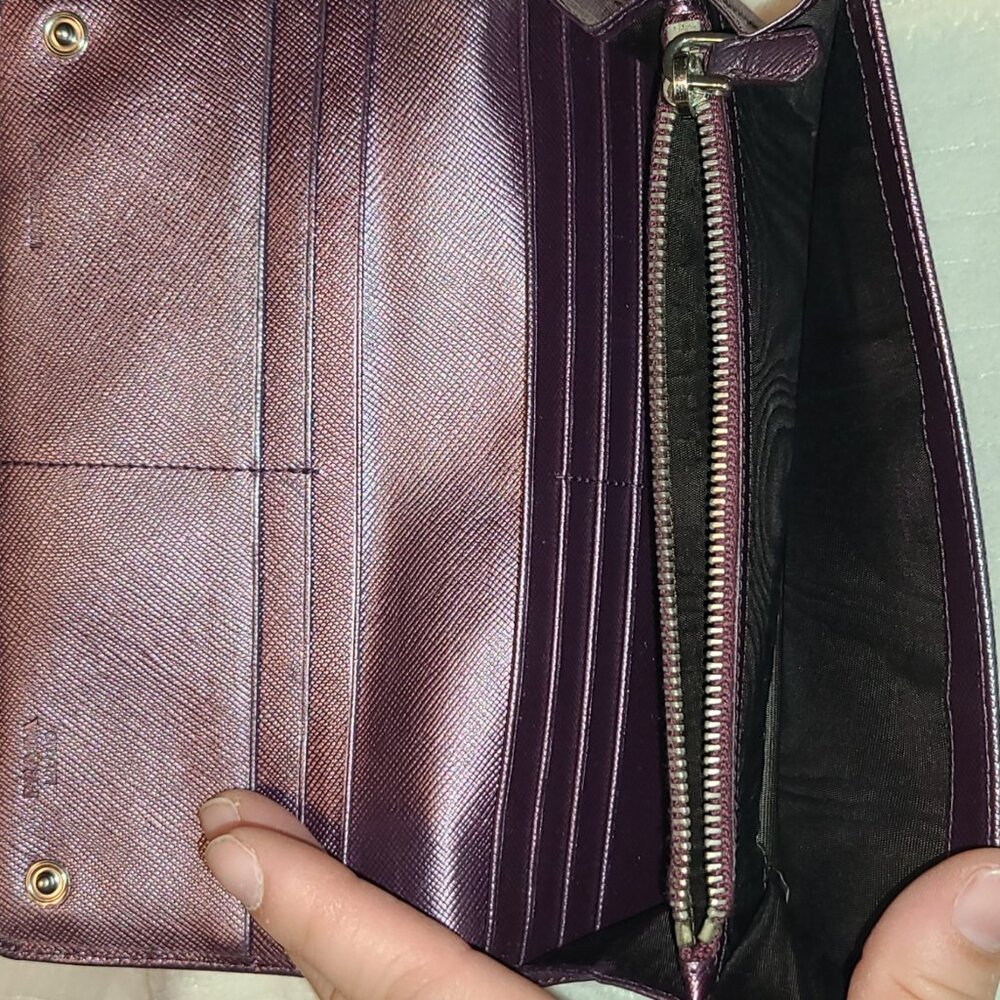 Prada Metalica Purple Long Wallet - Picture 6 of 14